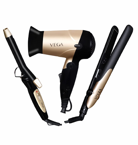 VEGA Miss Versatile Styling Set Straightener, Curler & Dryer Gift Combo